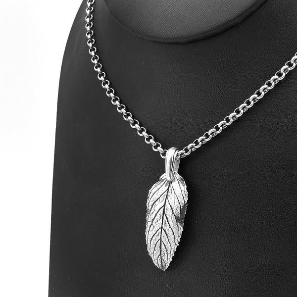 Mint Leaf Necklace Nature Jewelry