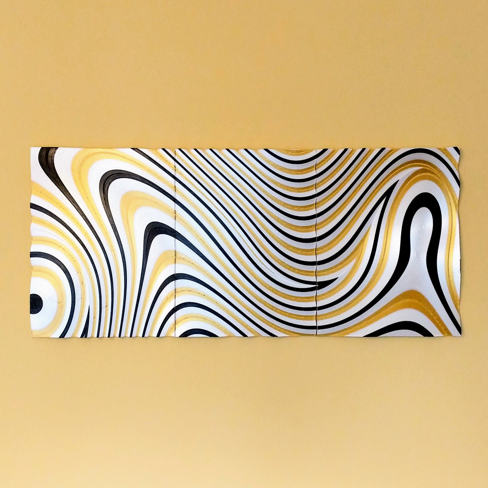 3D printed 3 panel wall art designed by local NJ artist 