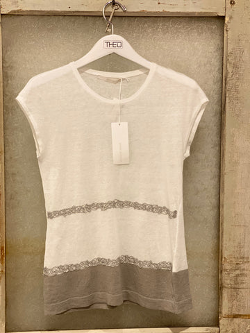 Biancalancia Cream Cap Sleeve Top