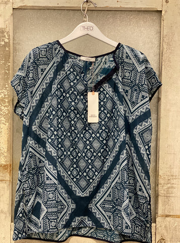Teal Geometric Tunic