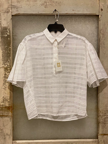 Xacus Jonna White Sheer Top