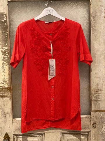 Vlt's by Valentina's  Coral Blouse