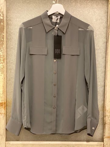 Riani Olive Sheer Blouse