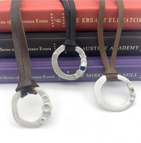 Bronze Eyeglass Chain Gemstone Eyeglass Loop with Two Hearts
