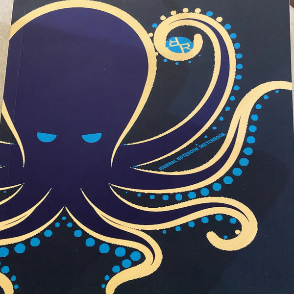 Octopus artwork journal notebook journal by Tony Rubino of Rubino Creative 