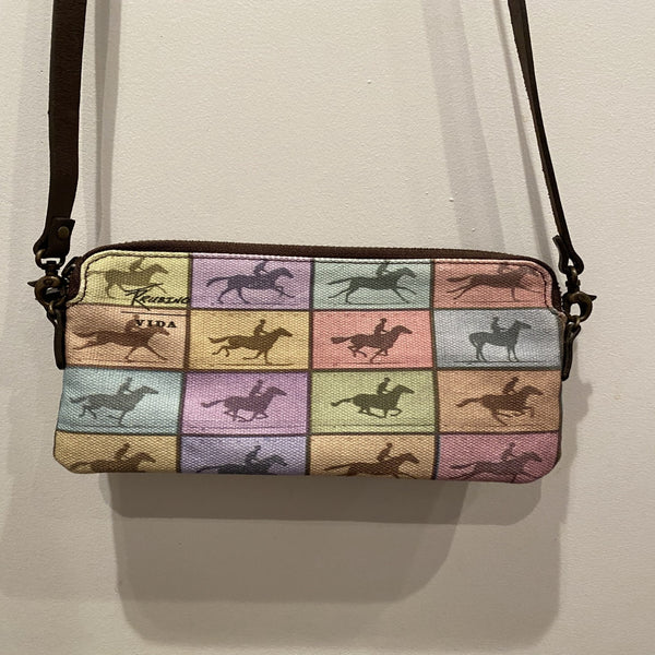 Crossbody bag with horse print by NJ artist Tony Rubino custom creations