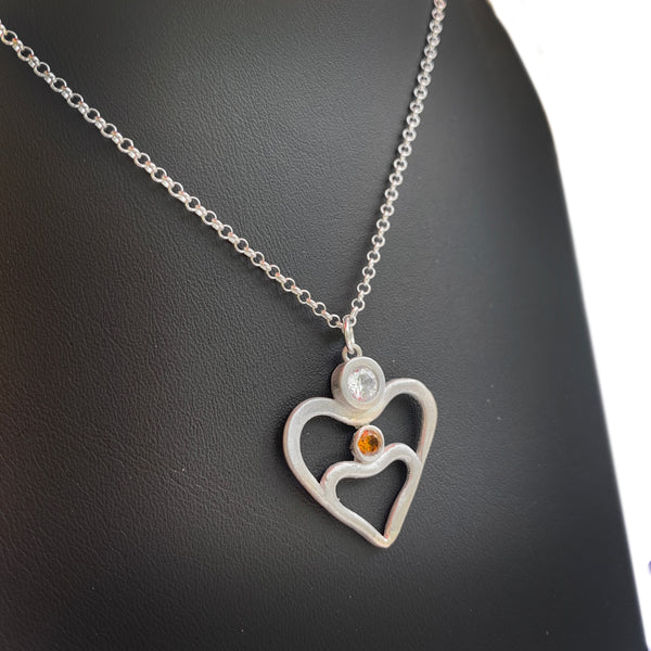 Mother & Child Heart Necklace Love Jewelry