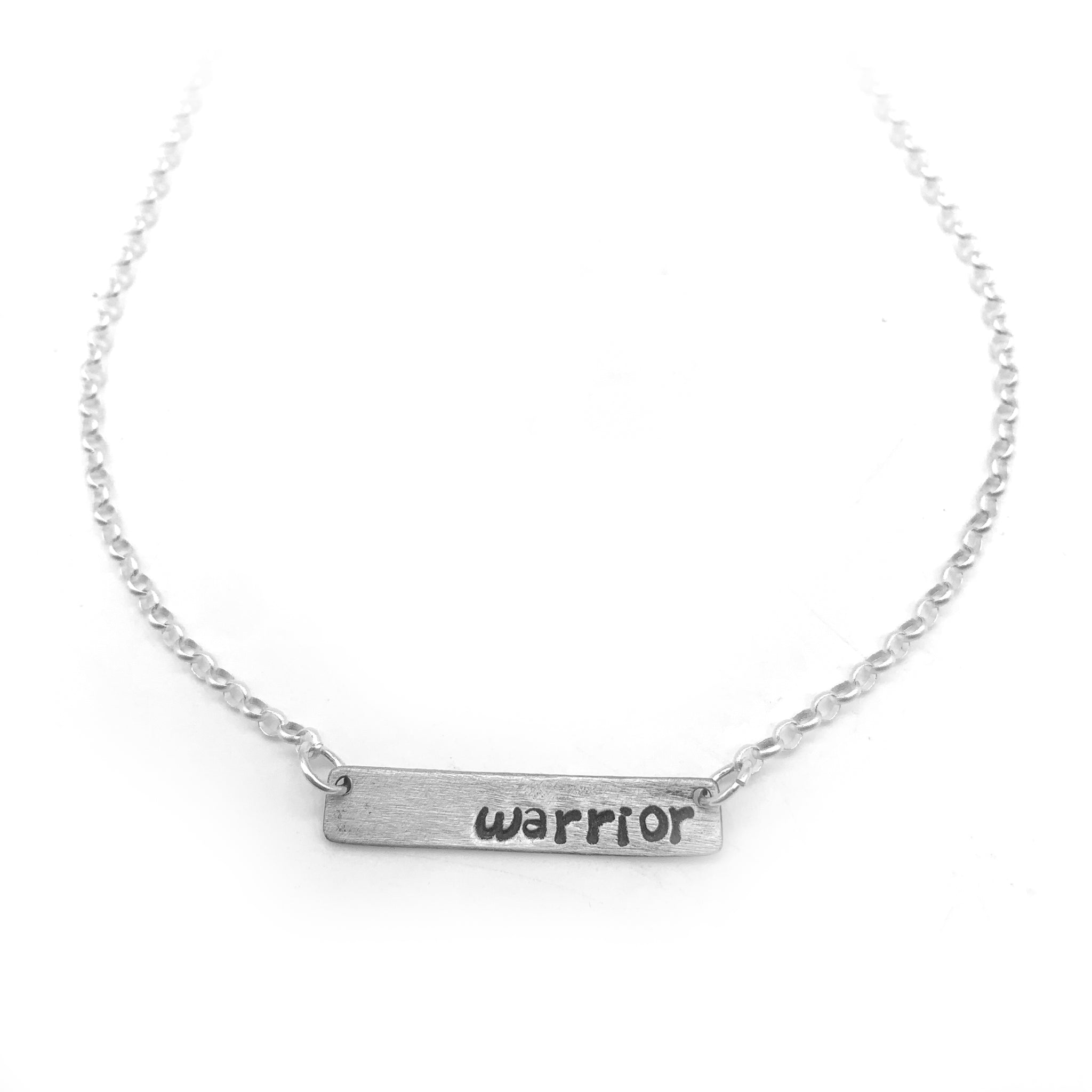 Warrior Pendant Bar Necklace Yoga Jewelry