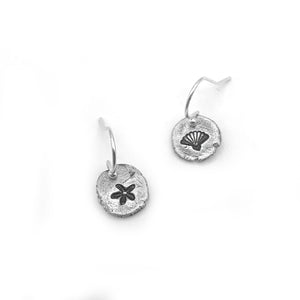 Sterling Silver Shell Earrings, Beach Earrings Ocean Jewelry