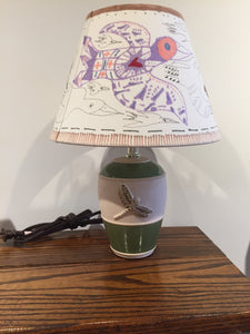Small Bird Lamp shade - Red Bank Artisan Collective jewelry art vintage recycled Lamp Shades, Tim Aanensen