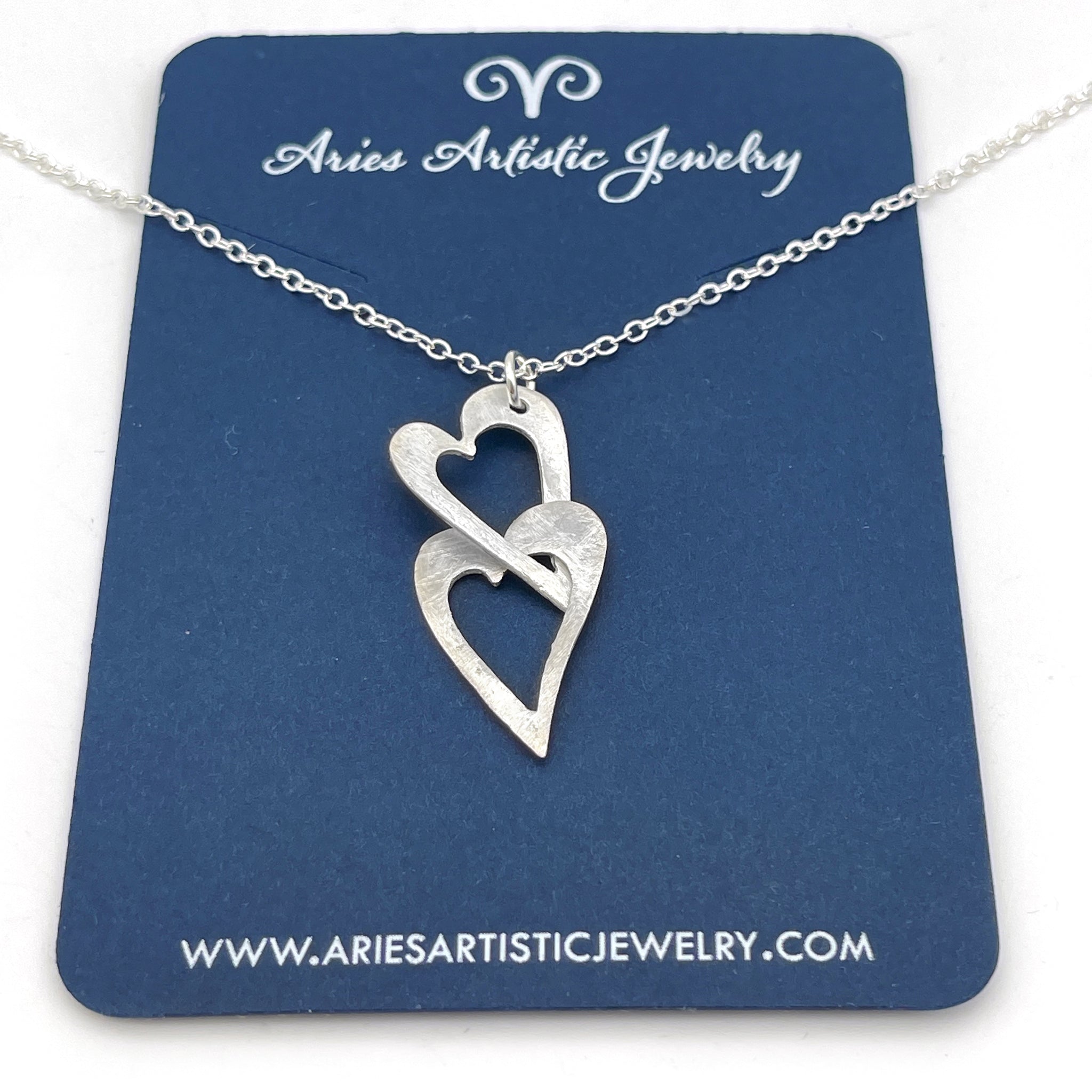 Double Intertwined Heart Necklace