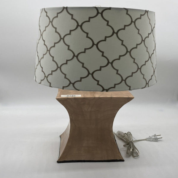 Raku fired ceramic lamp with shade created by Jane Kleiman, Red Bank NJ 