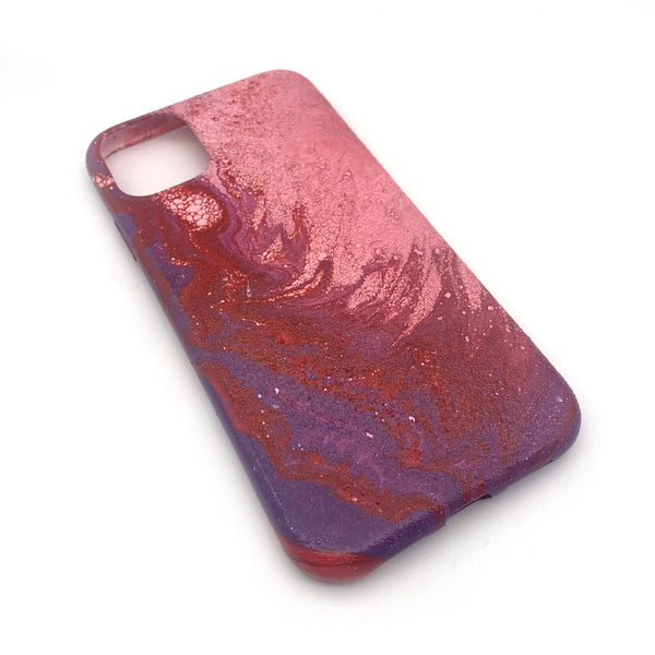 Hydro Dipped Phone Cases in Red Pink and Purple   - iPhone 11