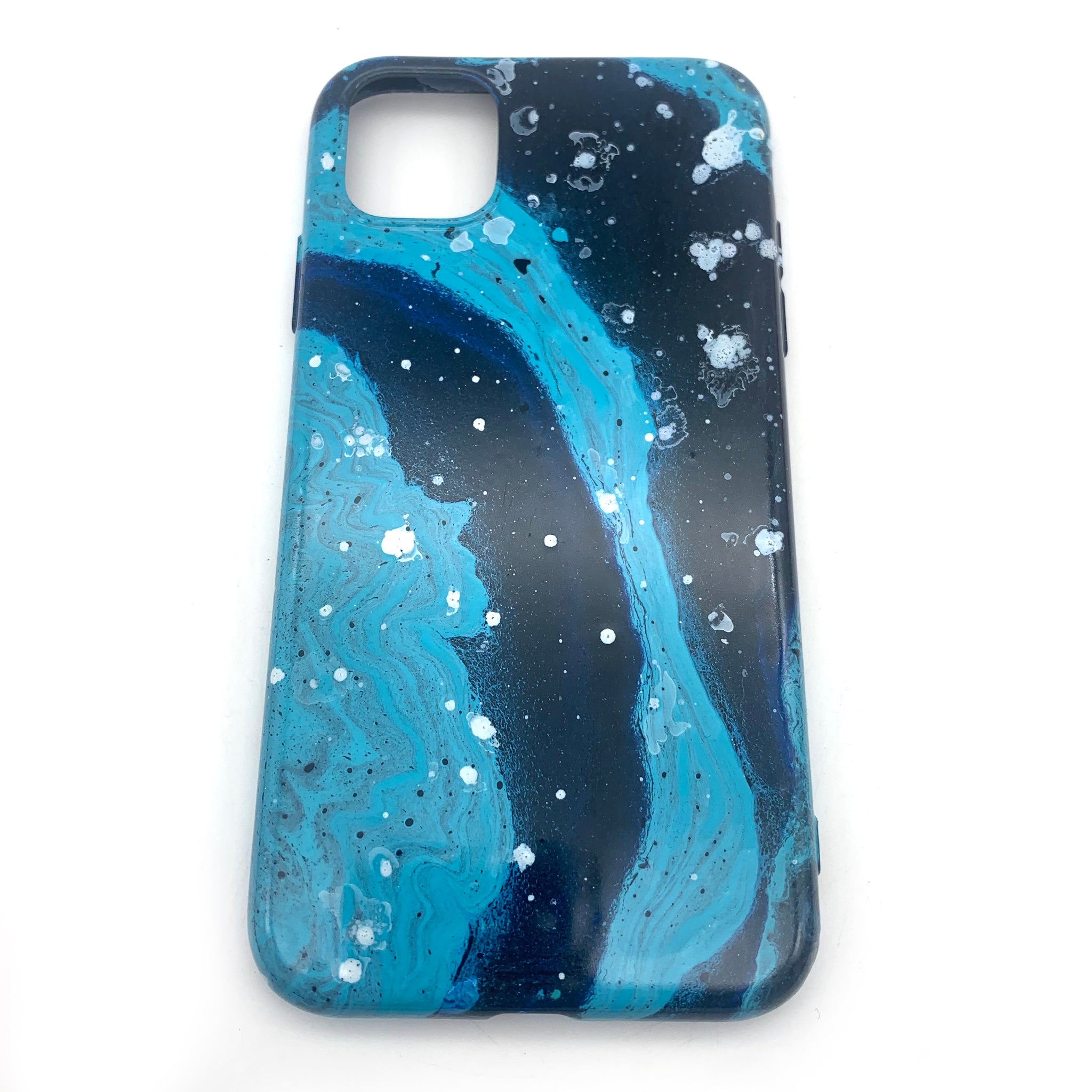 Hydro Dipped Phone Cases in Blue Black and White - iPhone 11