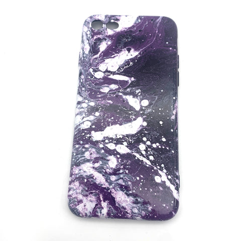 Hydro Dipped Phone Cases in Purple Black and White - iPhone 7, iPhone 8, iPhone SE (2020)
