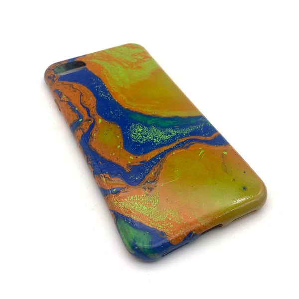 Hydro Dipped Phone Cases in Orange Lime and Blue - iPhone 7, iPhone 8, iPhone SE (2020)