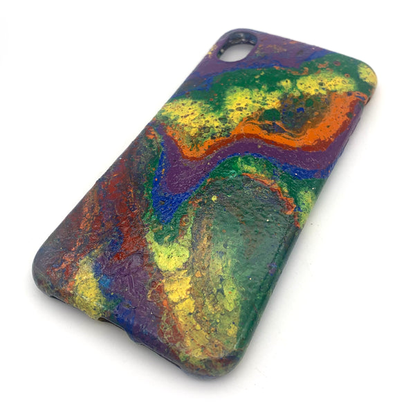 Hydro Dipped Phone Cases in Rainbow Colors - iPhone XR