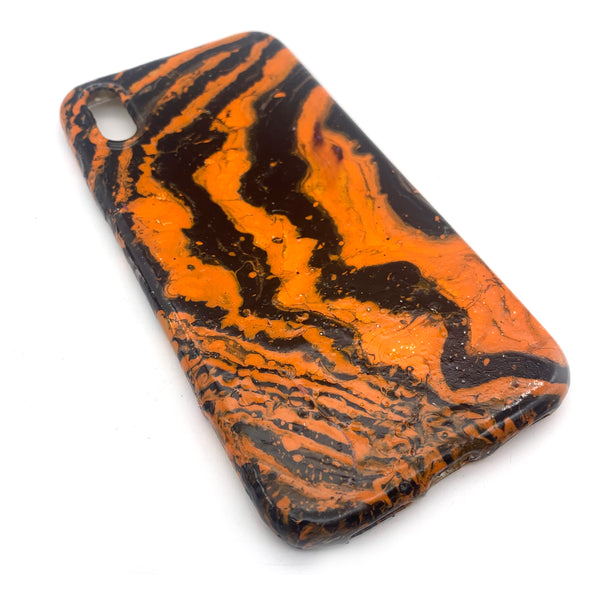 Hydro Dipped Phone Cases in Orange and Black - iPhone X and XS