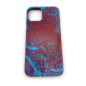 Hydro Dipped Phone Cases in Red and Blue - iPhone 12 and 12 Pro