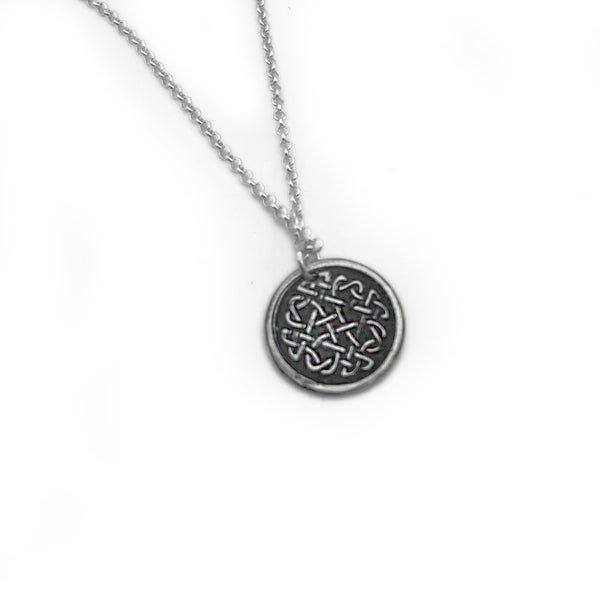 Sterling Silver Small Round Celtic Knot Necklace