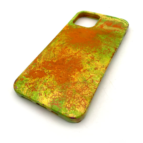 Hydro Dipped Phone Cases in Yellow Orange and Lime - iPhone 12 and 12 Pro