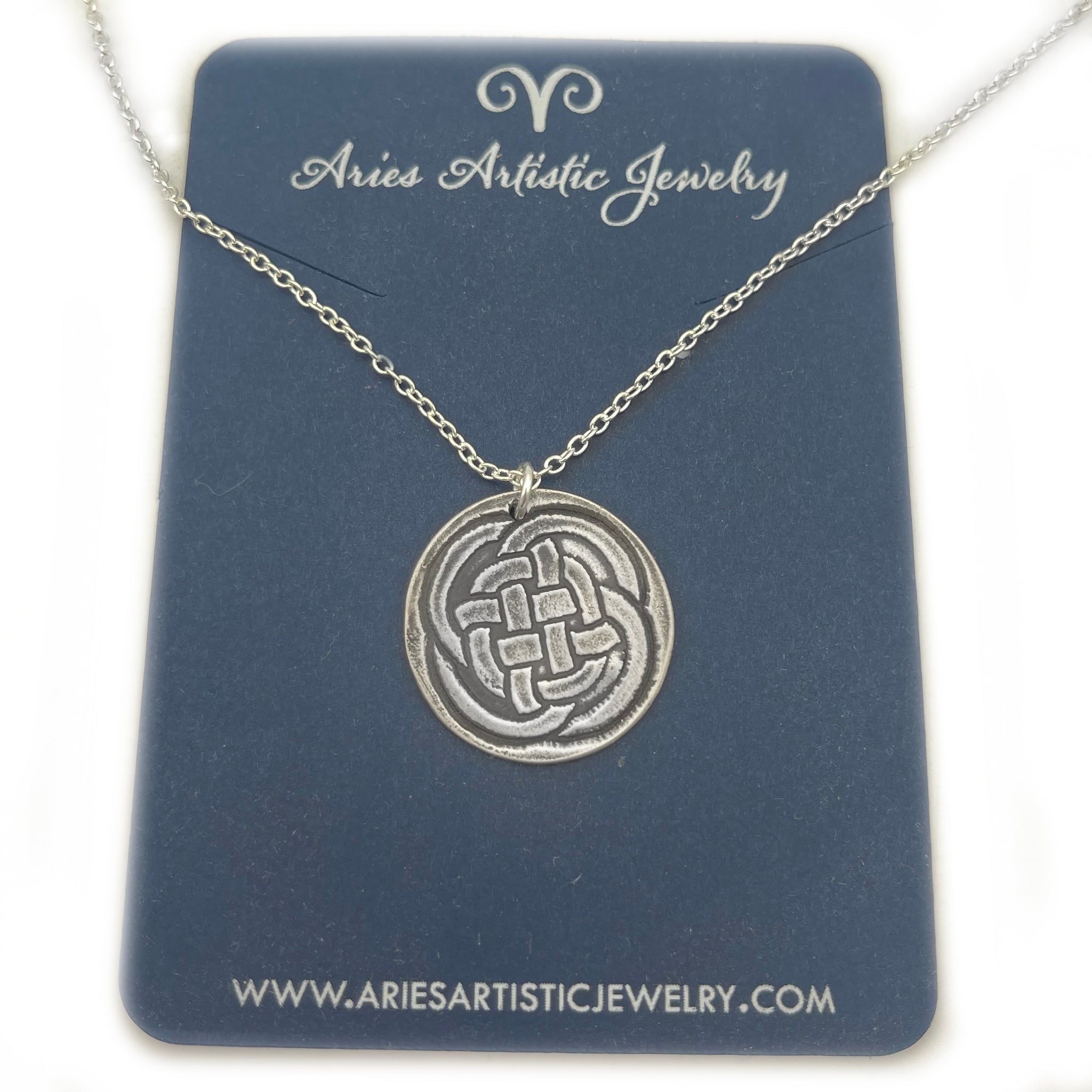 Sterling Silver Round Celtic Knot Necklace