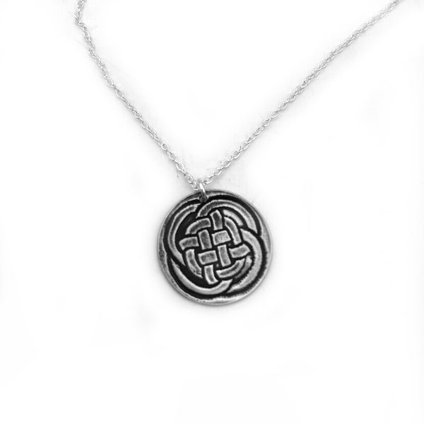 Sterling Silver Round Celtic Knot Necklace