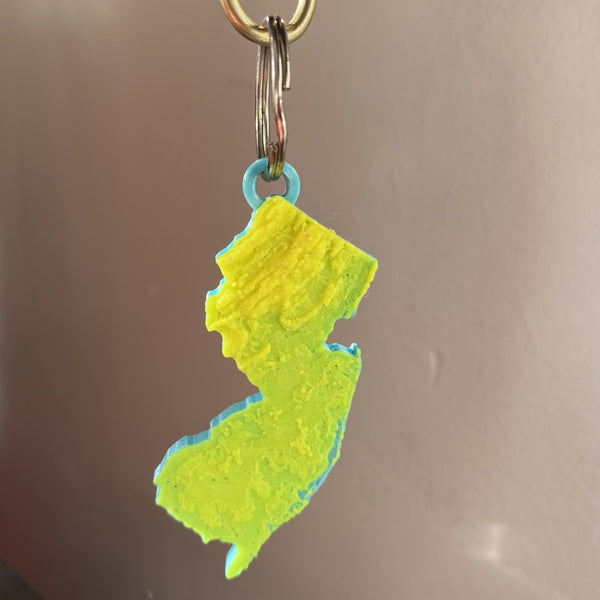 3D printed NJ key chains created by Hexagizmo