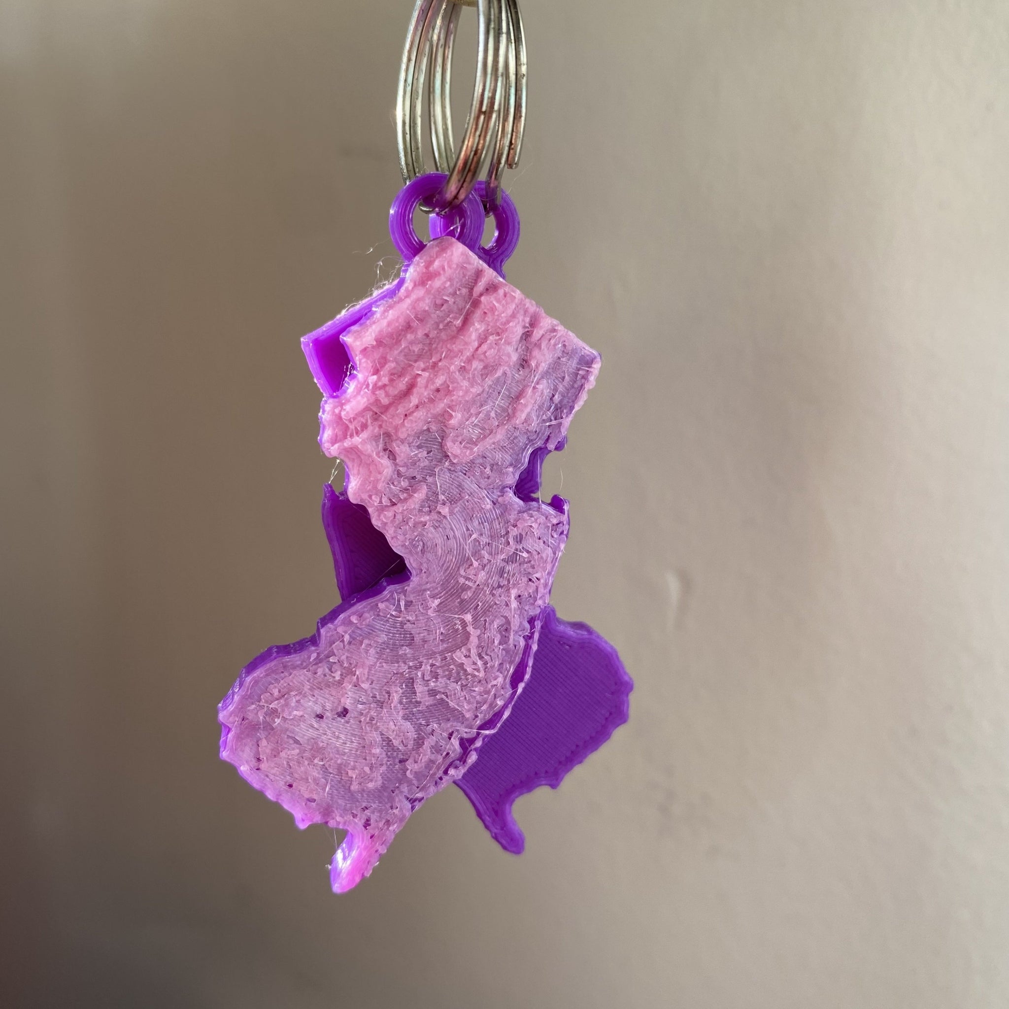 3D printed NJ key chains created by Hexagizmo