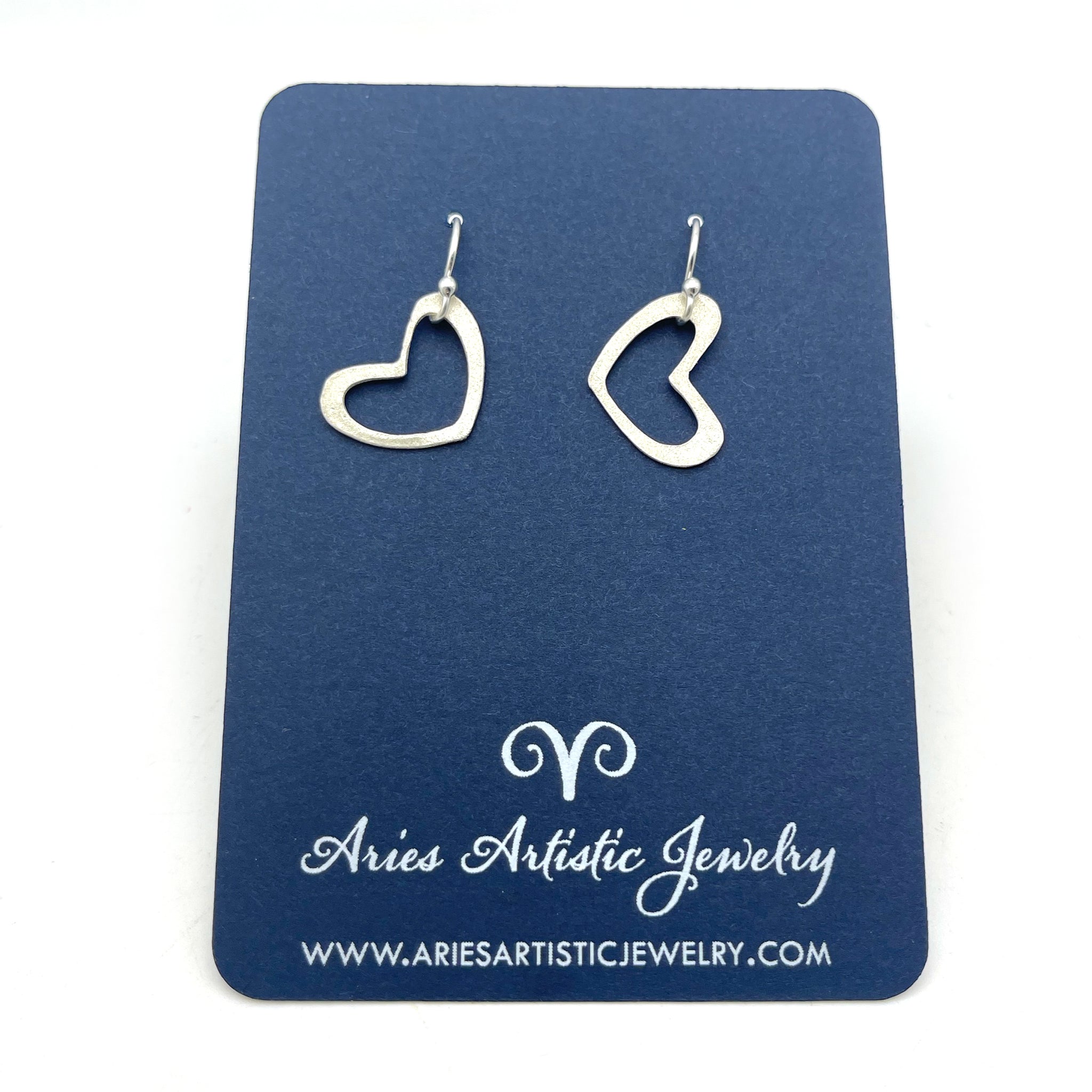 Sterling Silver Tiny Open Heart Earrings Heart Jewelry