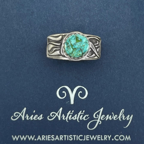 Sterling Silver Ring with Turquoise Gemstone