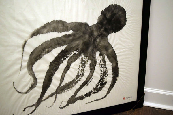 Traditional Gyotaku Octopus