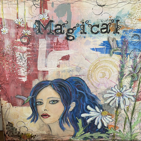 Magical mixed media, acrylic, watercolor and more painted by Blooming Colors Art