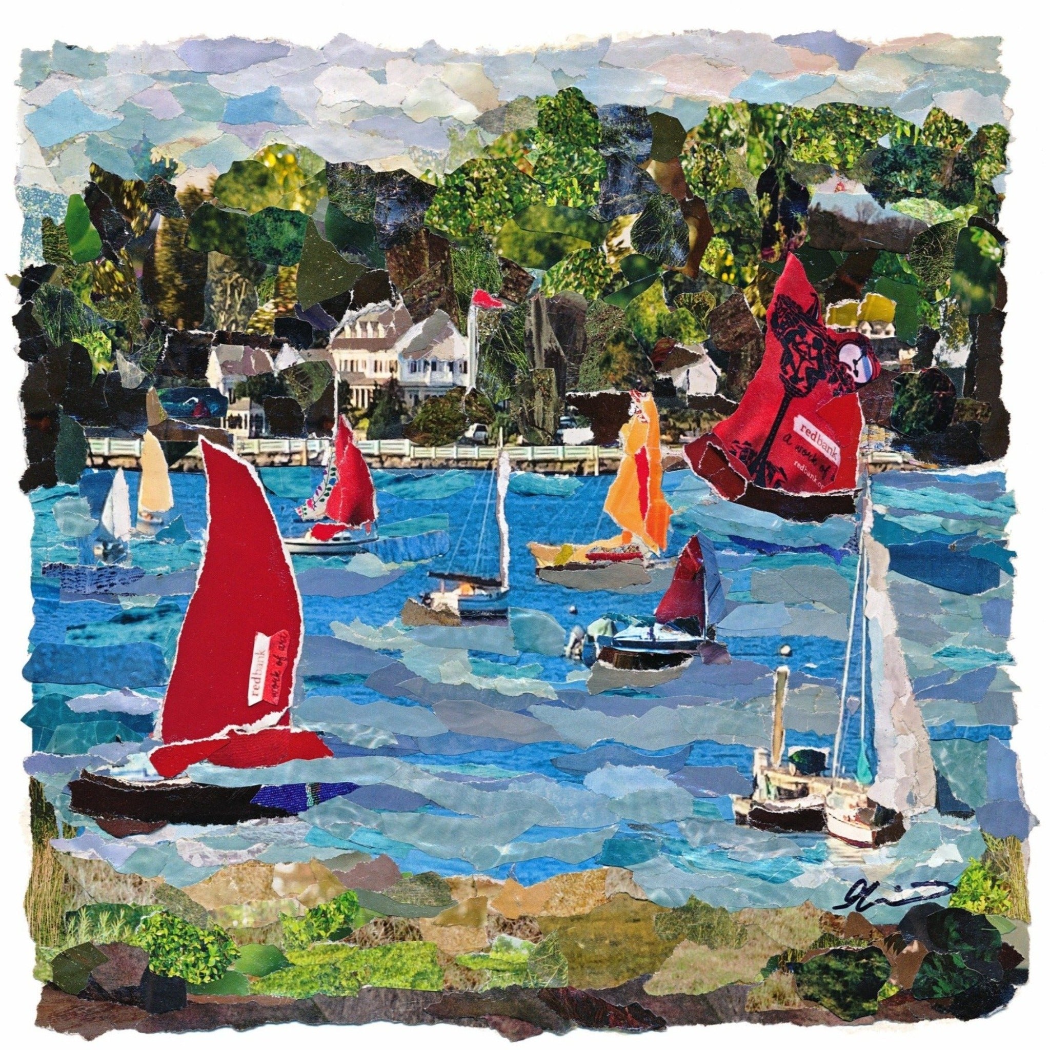 Maria Velez Red Sails on the Navesink artist from Red Bank
