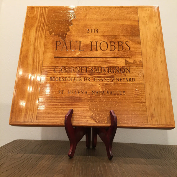 Paul Hobbs placemat and cheese board created by Satterfield Originals