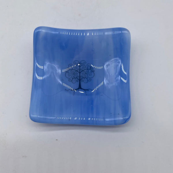 Fused glass mini tray created by Mother's Whimsy 
