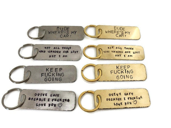 Hand-stamped Key Chains