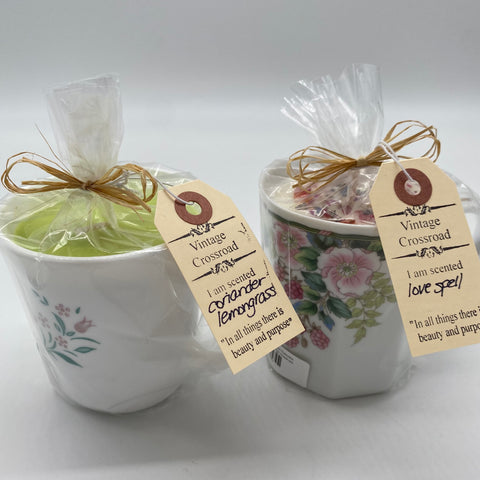 Vintage Coffee Cup Candles