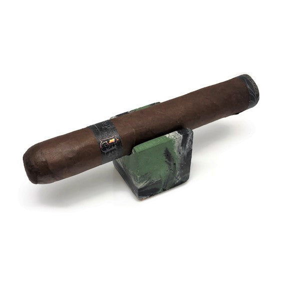 green marbled single cigar rest from nj artist 
