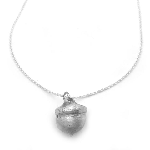Fine Silver Acorn Necklace Winter Jewelry Nature Lover