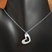 Sterling Silver Heart Necklace Minimalist Jewelry
