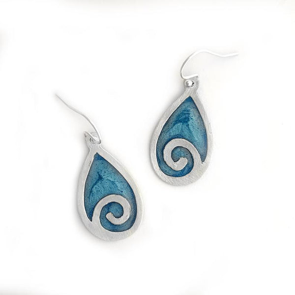 Ocean Wave Earrings Beach Jewelry