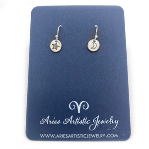 Star and Moon Earrings Celestial Jewelry