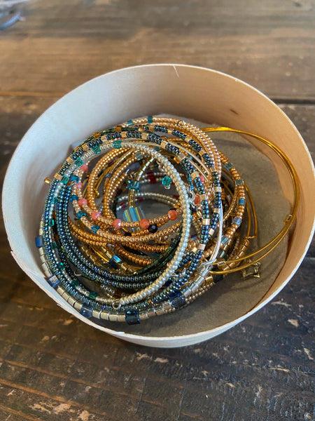 Memory Wire Beaded Bracelets