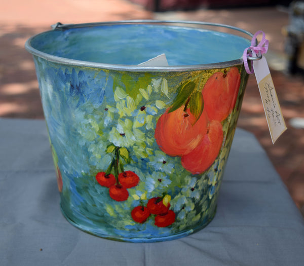 Hand-painted Metal Planters