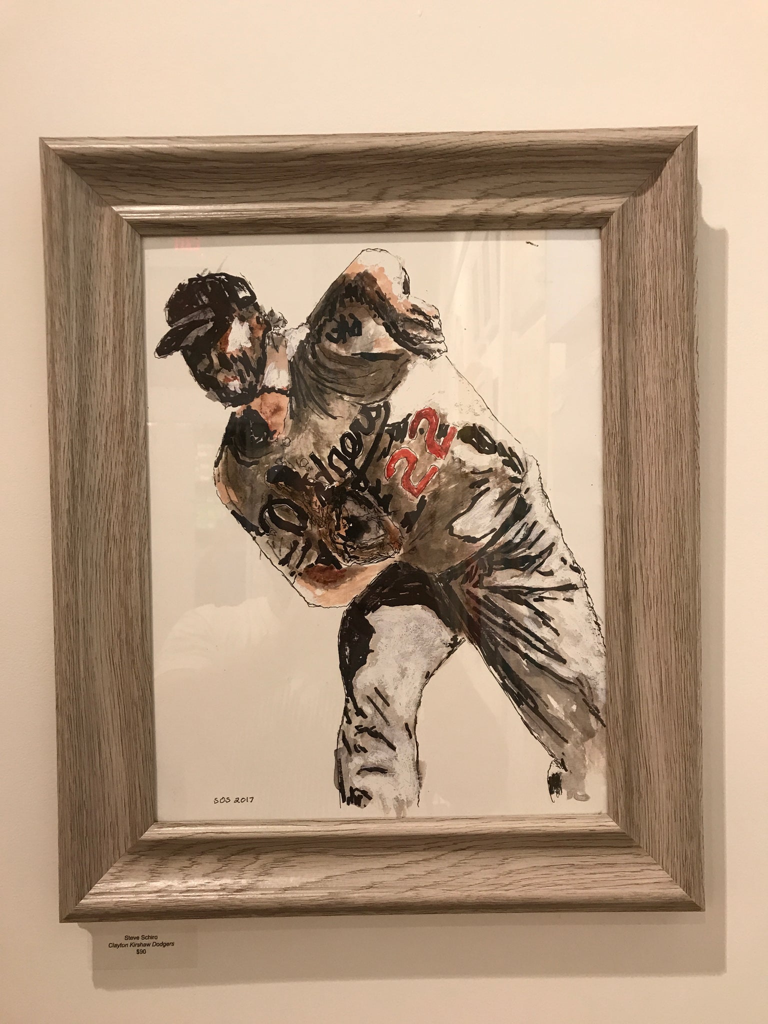 Clayton Kershaw Dodger #22 - Red Bank Artisan Collective jewelry art vintage recycled Sports Art, Steve Schiro