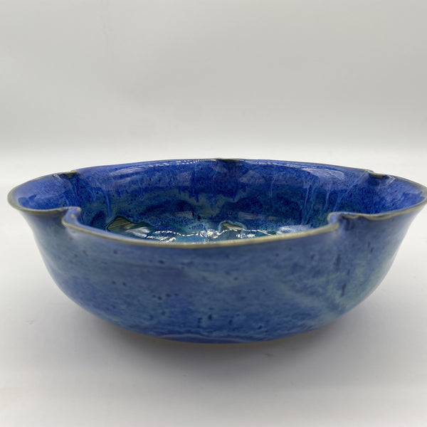royal blue ceramic bowl created by Watershed Pottery