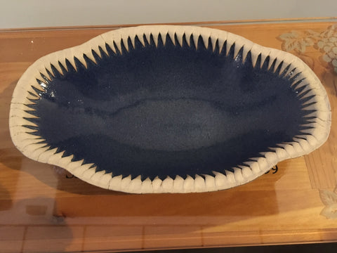 Pottery Spike Rim Bowl - Red Bank Artisan Collective sells jewelry art vintage recycled Pottery, Spondylus Clay